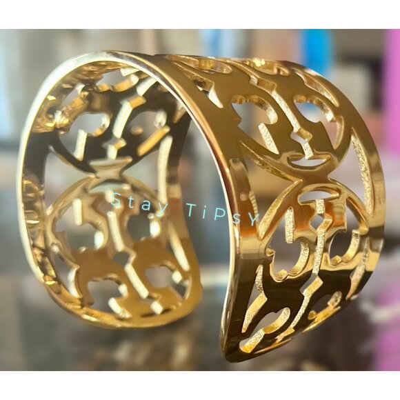Tory Burch Gold Miller Bangle Bracelet - Picture 8 of 8